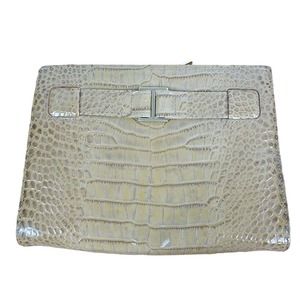 Abas Wallet Alligator Embossed Leather Clutch Clasp